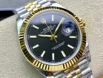 Rolex Datejust 41mm Two-Tone Yellow Gold Green Dial Fluted Bezel Jubilee Bracelet (126333) DD3235 Movement - Image 4