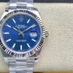 Rolex Datejust 41mm Blue Sunburst Dial Fluted Bezel Oyster Bracelet (126334) DD3235 Movement