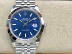 Rolex Datejust 41mm Blue Sunburst Dial Smooth Bezel Jubilee Bracelet (126300) DD3235 Movement