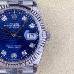 Rolex Datejust 36mm Blue Fluted Motif Diamond Dial Jubilee Bracelet (126234) DD3235 Movement - Image 4