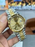 Rolex Datejust 41mm Two-Tone Yellow Gold Champagne Dial Fluted Bezel Jubilee Bracelet (126333) DD3235 Movement - Image 6
