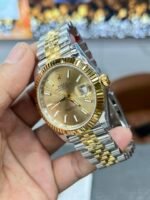 Rolex Datejust 41mm Two-Tone Yellow Gold Champagne Dial Fluted Bezel Jubilee Bracelet (126333) DD3235 Movement - Image 5