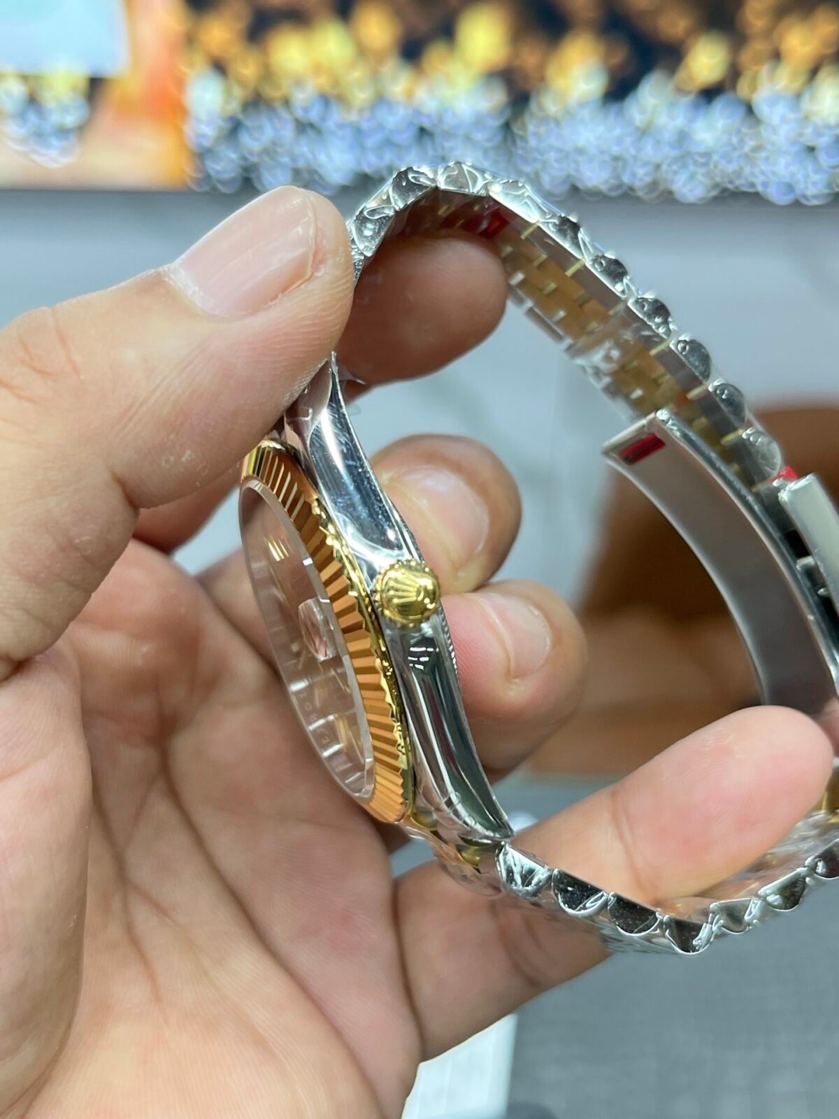Rolex Datejust 41mm Two-Tone Yellow Gold Champagne Dial Fluted Bezel Jubilee Bracelet (126333) DD3235 Movement - Image 9