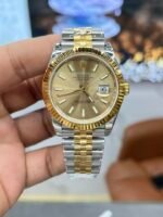Rolex Datejust 41mm Two-Tone Yellow Gold Champagne Dial Fluted Bezel Jubilee Bracelet (126333) DD3235 Movement - Image 2