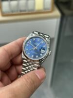 Rolex Datejust 36mm Sunburst Blue Diamond Dial Jubilee Bracelet (126234) DD3235 Movement - Image 6