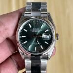 Rolex Datejust 36mm Sunburst Green Dial Smooth Bezel Oyster Bracelet (126200) DD3235 Movement