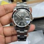 Rolex Datejust 41mm Sunburst Slate Grey Dial Smooth Bezel Oyster Bracelet (126300) DD3235 Movement