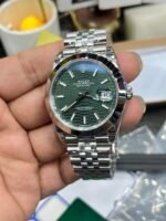 Rolex Datejust 41mm Green Fluted Motif Dial Smooth Bezel Jubilee Bracelet (126300) DD3235 Movement - Image 4