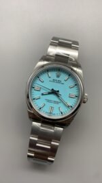Rolex Oyster Perpetual 36mm Turquoise ??Tiffany?? Blue Dial Smooth Bezel Oyster Bracelet (126000) DD3230 Movement - Image 3