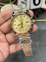 Rolex Datejust 41mm  Two-Tone Gold Champagne Diamond Dial Fluted Bezel Jubilee Bracelet (126333) DD3235 Movement - Image 5