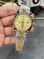Rolex Datejust 41mm  Two-Tone Gold Champagne Diamond Dial Fluted Bezel Jubilee Bracelet (126333) DD3235 Movement - Image 7