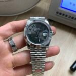 Rolex Datejust 41mm Slate Grey??Wimbledon?? Dial Smooth Bezel Jubilee Bracelet (126300) DD3235 Movement