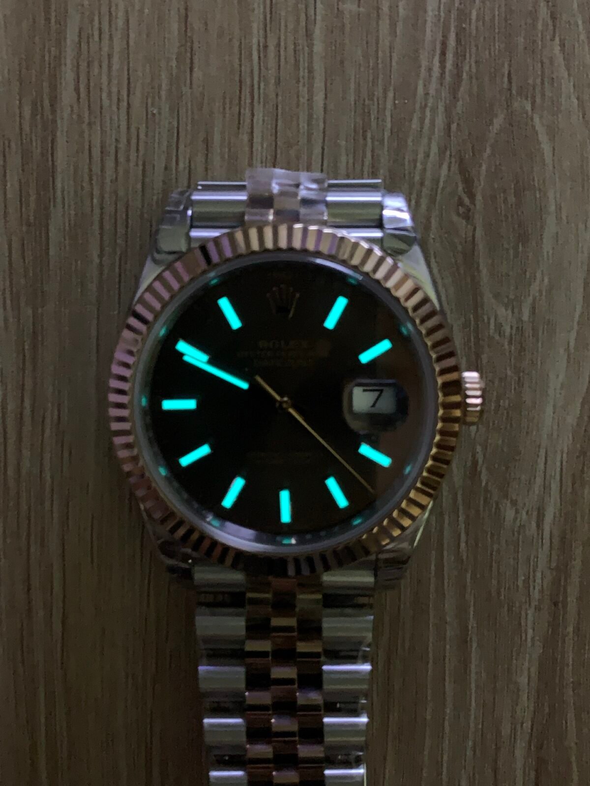 Rolex Datejust 41mm Two-Tone Rose Gold Slate Grey Fluted Motif Dial Jubilee Bracelet (126331) DD3235 Movement - Image 6