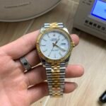 Rolex Datejust 41mm Two-Tone Yellow Gold White Dial Jubilee Bracelet (126333) DD3235 Movement