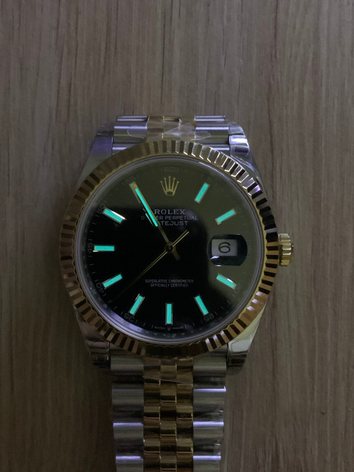 Rolex Datejust 41mm Two-Tone Yellow Gold Black Dial Jubilee Bracelet (126333) DD3235 Movement - Image 10