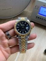 Rolex Datejust 41mm Two-Tone Yellow Gold Black Dial Jubilee Bracelet (126333) DD3235 Movement
