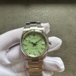 Rolex Oyster Perpetual 41mm ??Pistachio Green?? Dial Smooth Bezel Oyster Bracelet (124300) DD3230 Movement