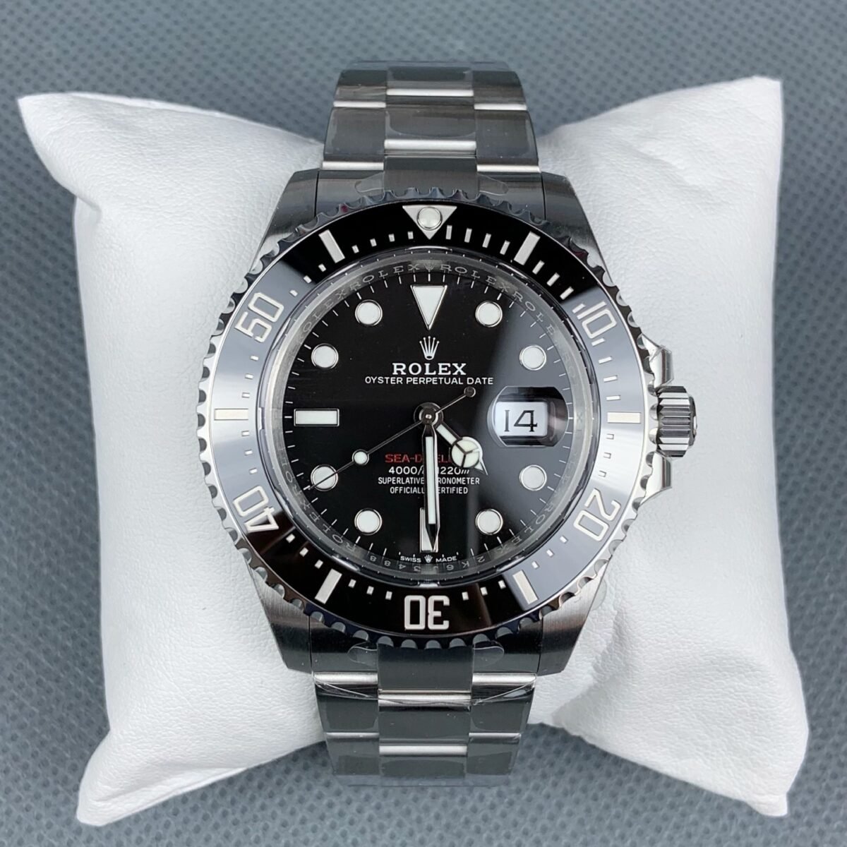 Rolex Sea-Dweller 43mm ??Single Red?? Black Dial Ceramic Bezel Oyster Bracelet (126600) DD3235 Movement - Image 2