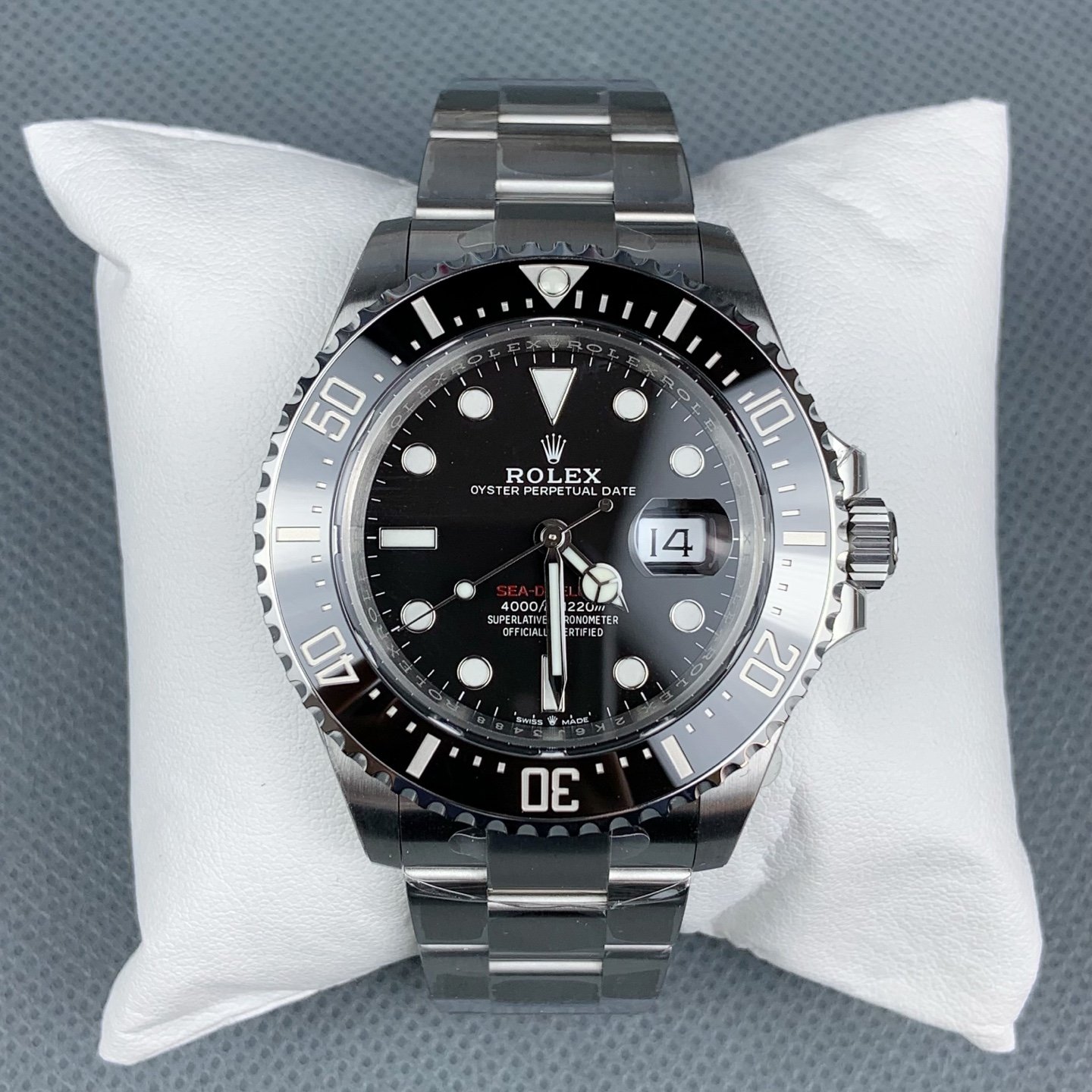 i1763200024544_8971_0_0.jpg Rolex Sea-Dweller 43mm ??Single Red?? Black Dial Ceramic Bezel Oyster Bracelet (126600) DD3235 Movement - Image 1
