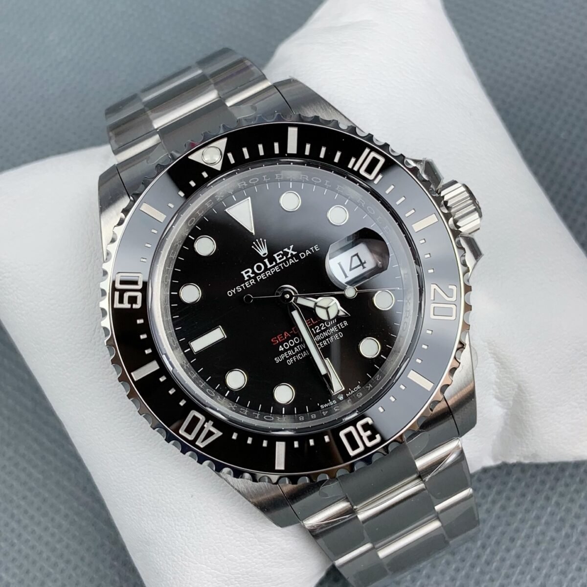 Rolex Sea-Dweller 43mm ??Single Red?? Black Dial Ceramic Bezel Oyster Bracelet (126600) DD3235 Movement - Image 3