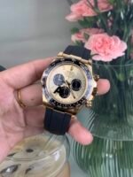 Rolex Cosmograph Daytona Yellow Gold ??Shawn Yue?? Champagne Dial Rubber Strap (126518LN) DD4131 Movement - Image 6