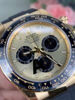 Rolex Cosmograph Daytona Yellow Gold ??Shawn Yue?? Champagne Dial Rubber Strap (126518LN) DD4131 Movement - Image 3
