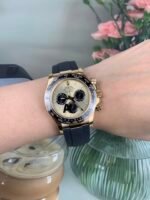 Rolex Cosmograph Daytona Yellow Gold ??Shawn Yue?? Champagne Dial Rubber Strap (126518LN) DD4131 Movement - Image 7