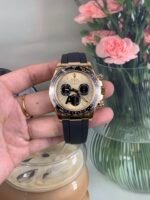 Rolex Cosmograph Daytona Yellow Gold ??Shawn Yue?? Champagne Dial Rubber Strap (126518LN) DD4131 Movement - Image 4