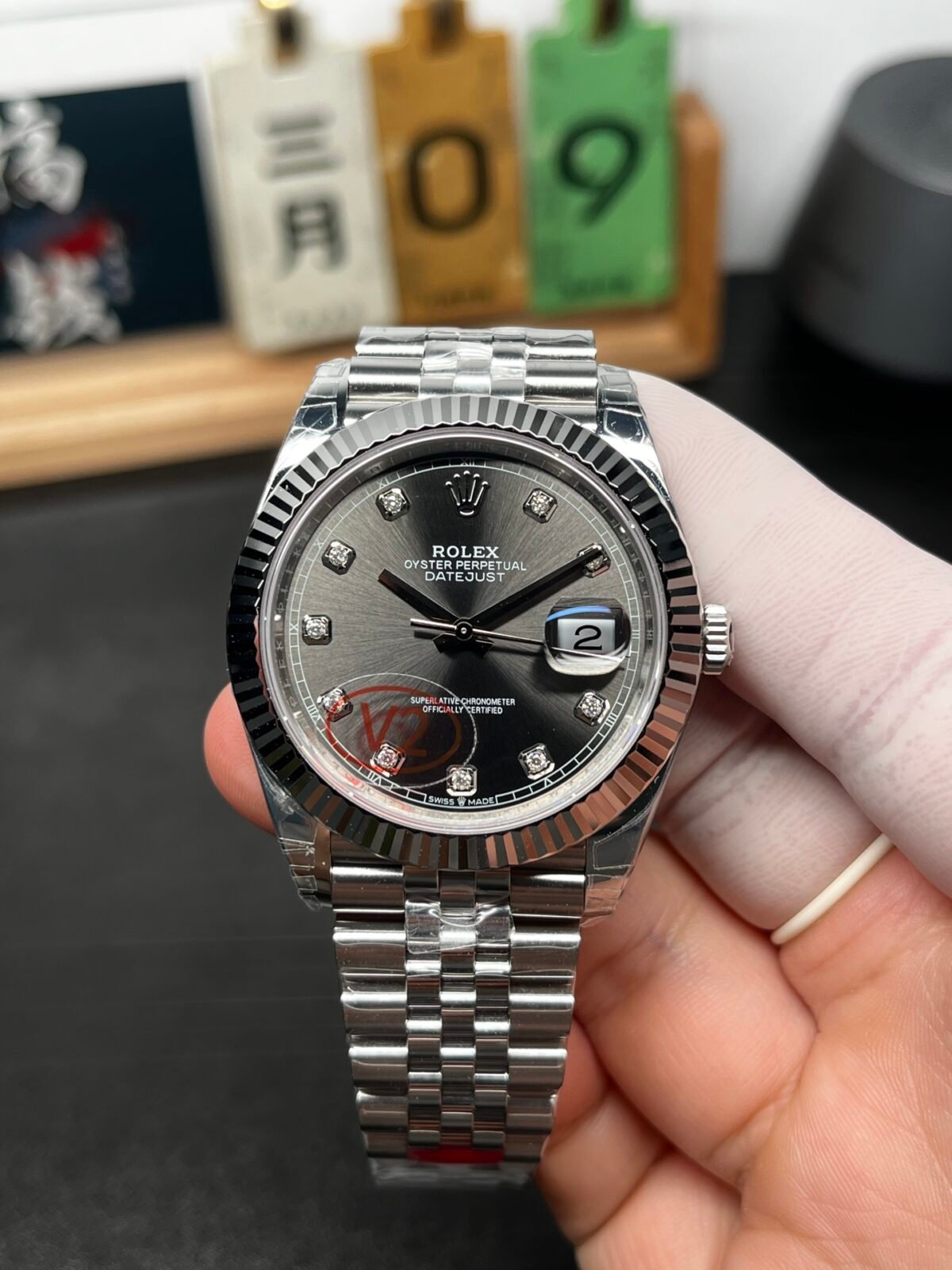 Rolex Datejust 36mm Sunburst Slate Diamond Dial Jubilee Bracelet (126234) DD3235 Movement - Image 2