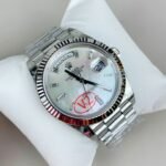 Rolex Day-Date 40 White Mother of Pearl Baguette Diamond Dial (228236) DD3255 Movement - Image 5