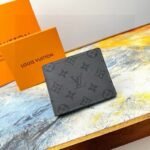 LV Gray Floral Short Wallet