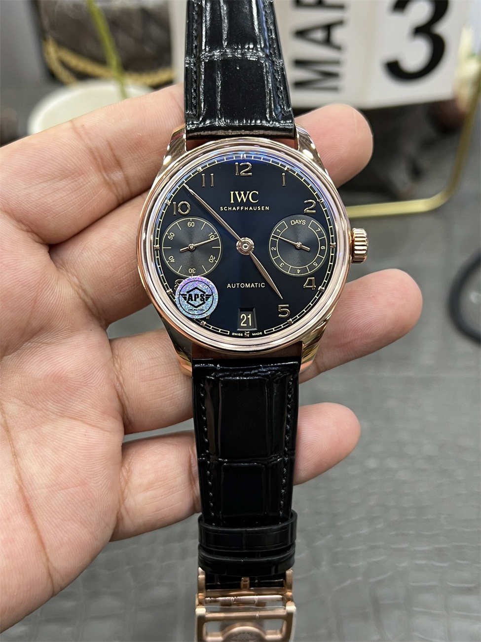 wsxc1764927741327_0.jpg IWC IW501707 — APS Portuguese 42mm Rose Gold Black Dial - Image 1