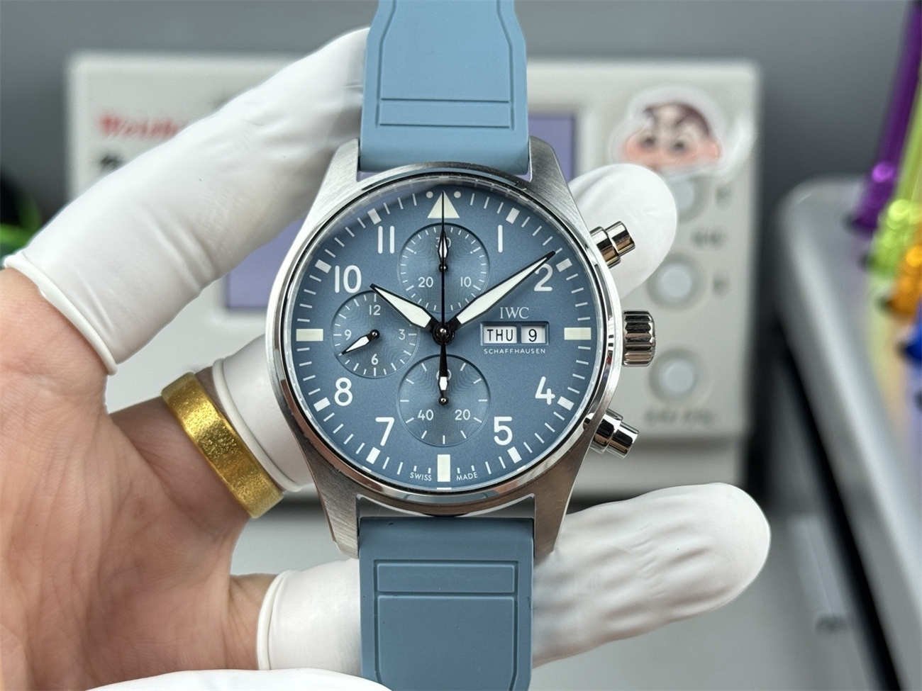 wsxc1766609428919_0.jpg IWC Pilot IW389409 Replica – Miramar Blue AMG Chronograph Watch - Image 1