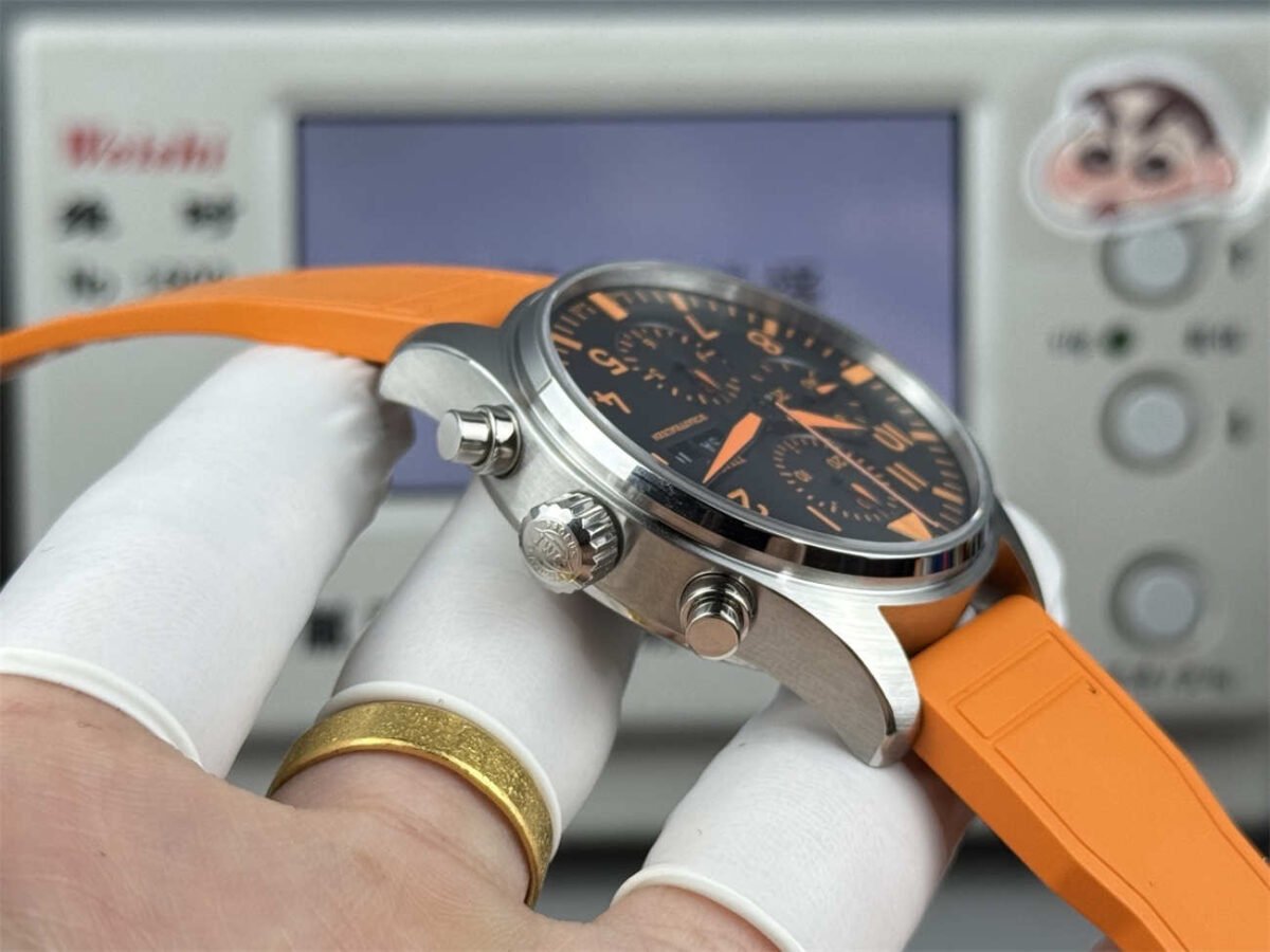 IWC Pilot IW388108 Replica – AMG Orange Dial Chronograph Edition - Image 7