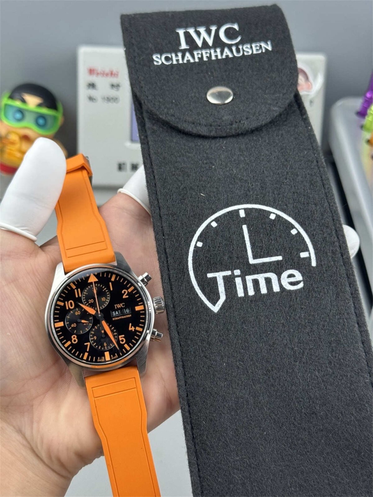 IWC Pilot IW388108 Replica – AMG Orange Dial Chronograph Edition - Image 2
